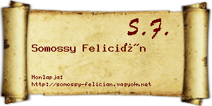 Somossy Felicián névjegykártya