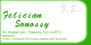 felician somossy business card